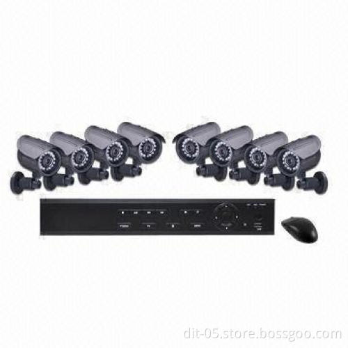 8 Channels D1 H.264 DVR Kit, Supports PTZ Control
